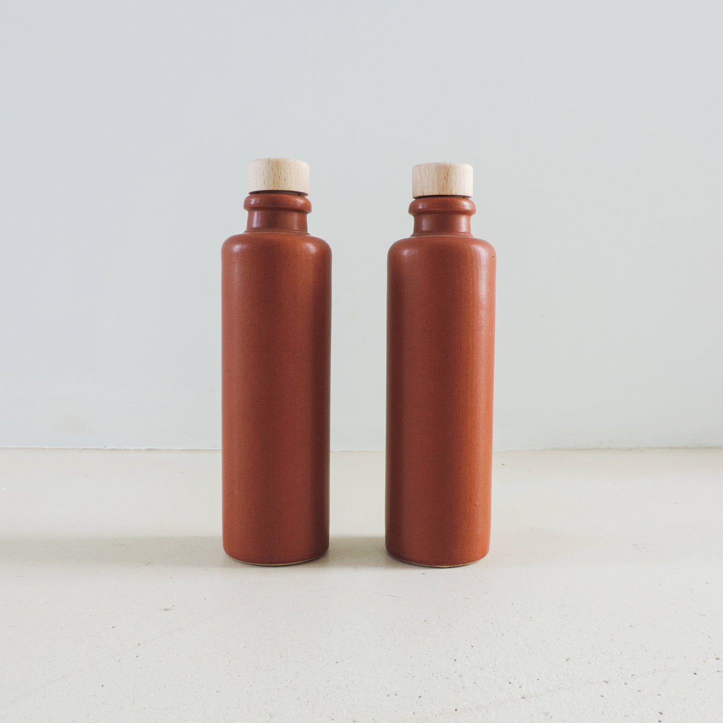 Bouteille en grès Huile & Vinaigre - Lot de 2 - Dolce