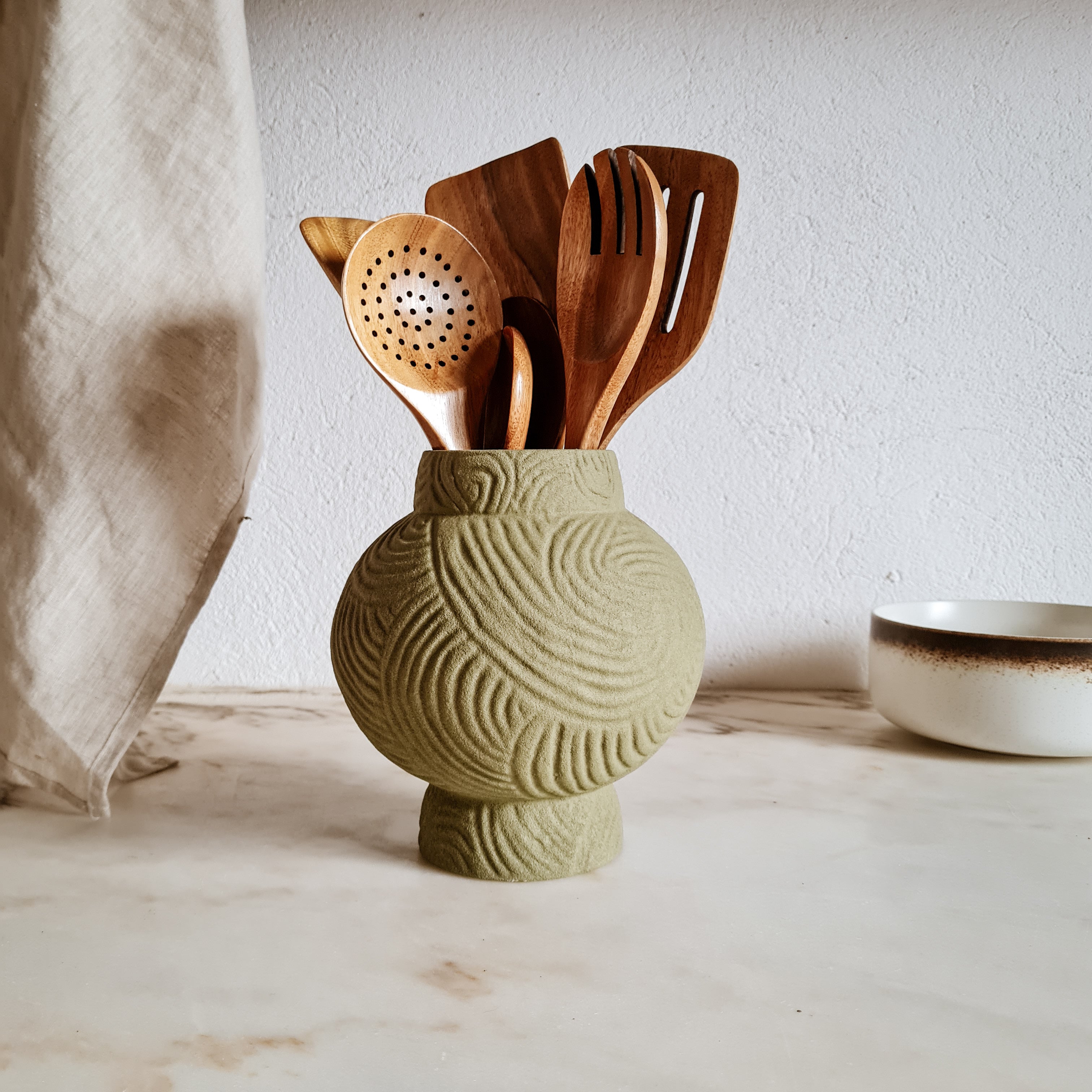 Vase sculpté vert - Athens