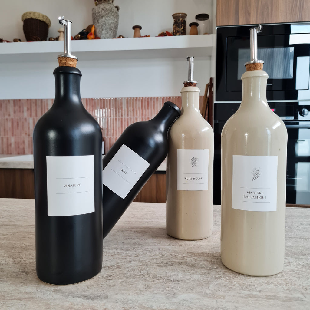 Bouteille en grès huile & vinaigre - Dolce