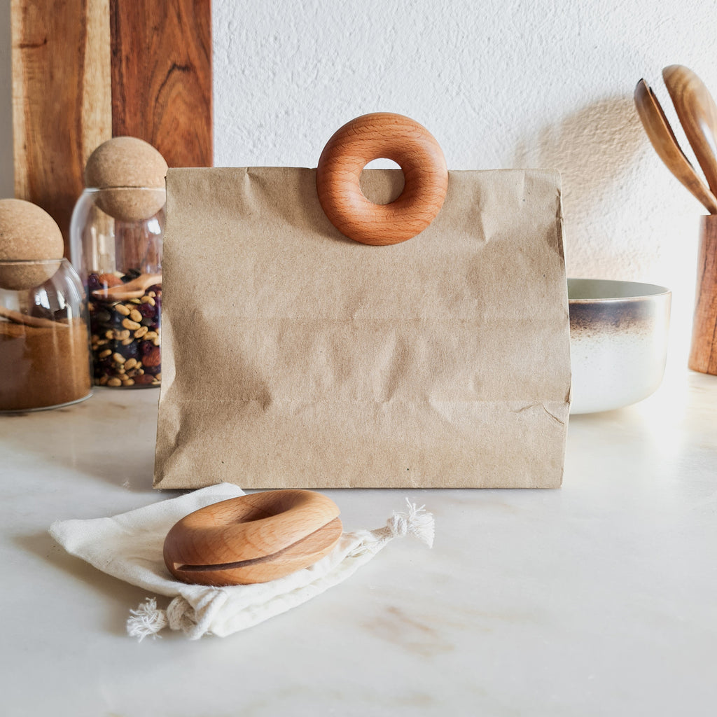 Fermetures de sachet en bois - Lot de 2