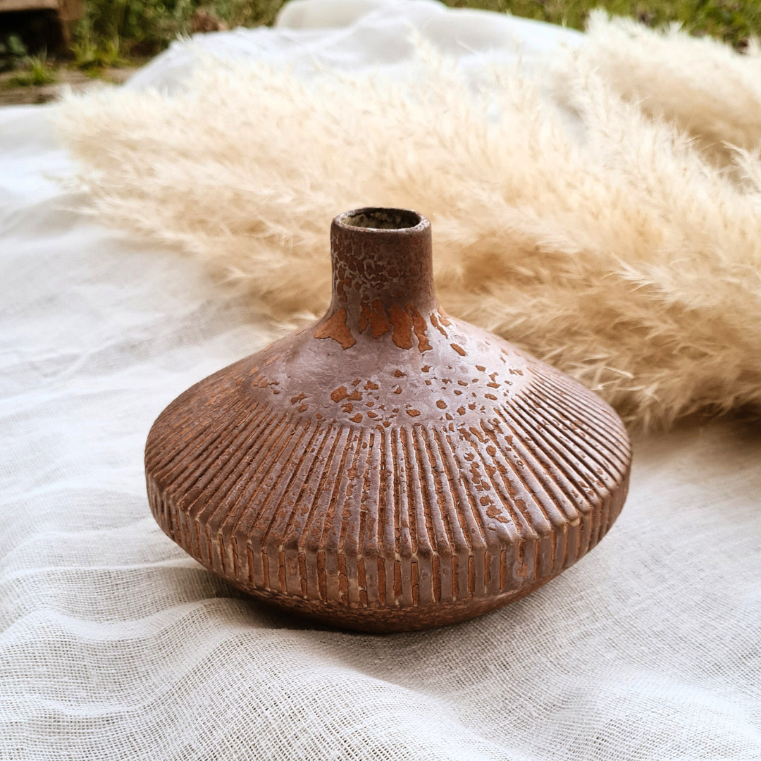 Vase marron style japonais - Solifleur