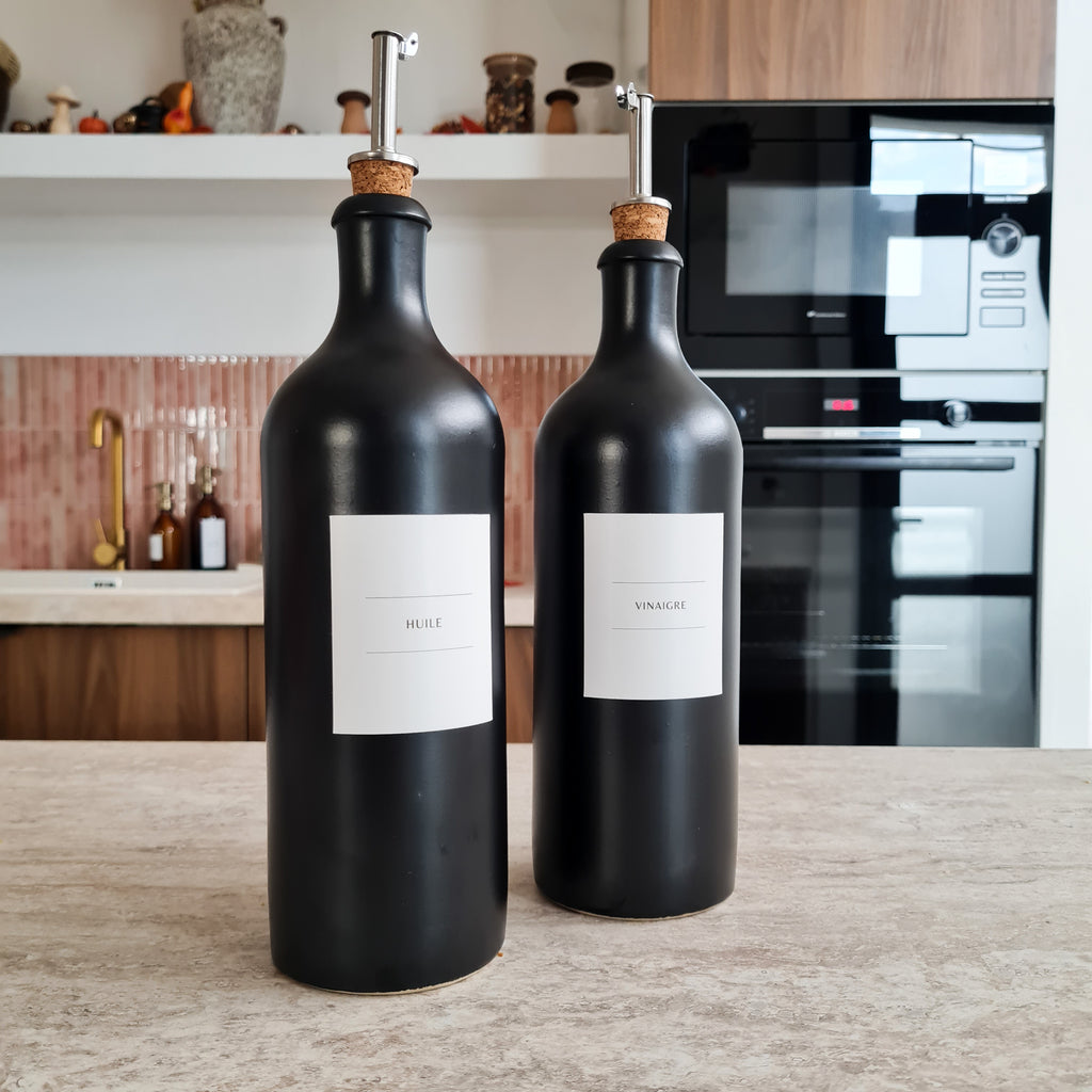 Bouteille en grès huile & vinaigre - Dolce