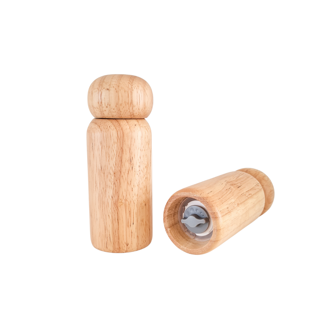 Moulins sel/poivre en bois exotique - Lot de 2 - Chic